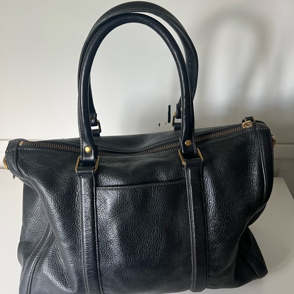 Fossil Black Leather Bag with Gold Zipper - Picture 2 of 6